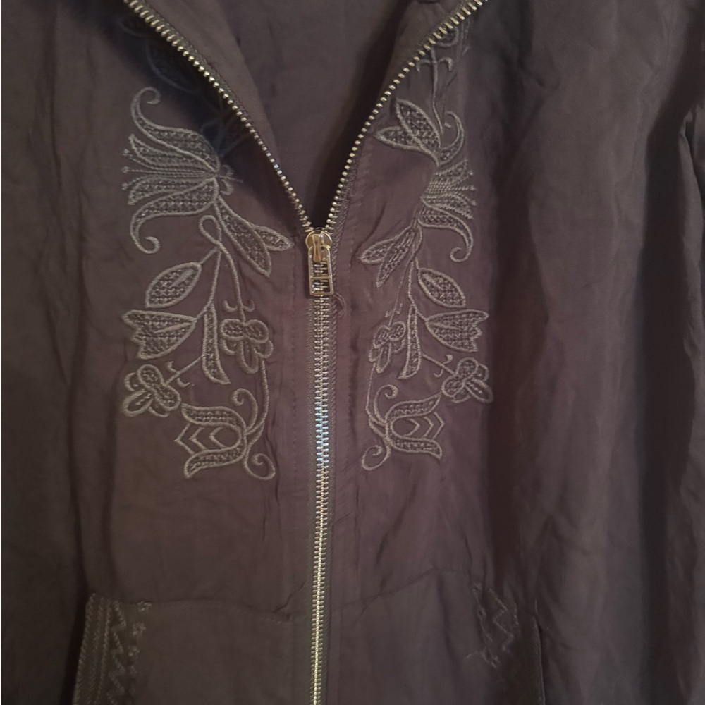 Monoreno Grey Embroidered Utility Jacket